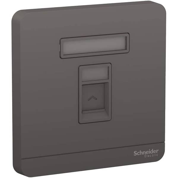 Schneider Electric E8331rjs_dg Avataron 1 Gang Keystone Wallplate Jack Rj-45 Dark Grey Schneider Electric E8331rjs_dg Avataron 1 Gang Keystone Wallplate Jack Rj-45 Dark Grey