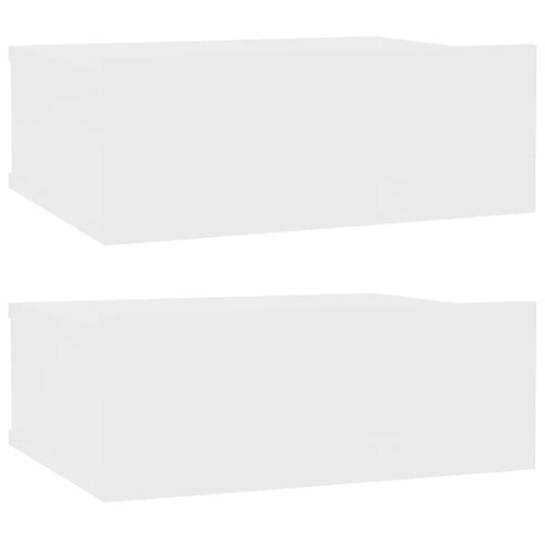 vidaXL Floating Nightstands 2 pcs White 40x30x15cm Engineered Wood vidaXL Floating Nightstands 2 pcs White 40x30x15cm Engineered Wood
