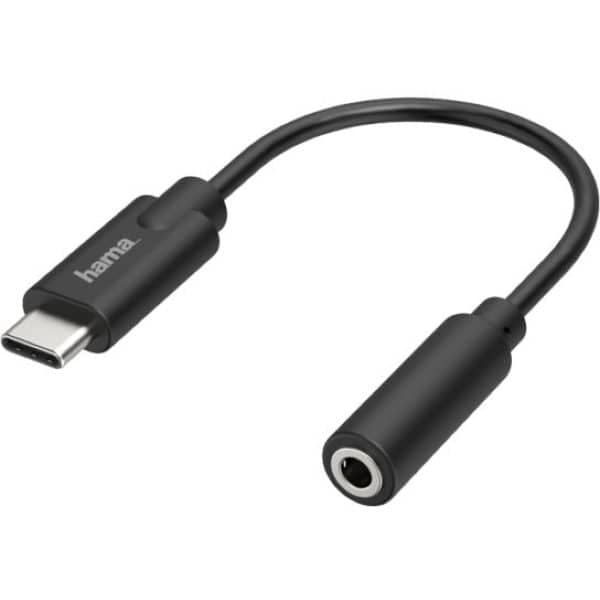 Hama USB Type-C To 3.5mm Audio Adapter Black