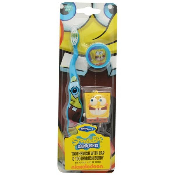 Nickelodeon Spongebob Toothbrush With Cap & Buddy Nickelodeon Spongebob Toothbrush With Cap & Buddy