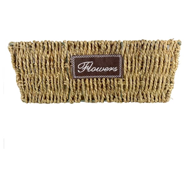 Cane Rectangular Brown Basket