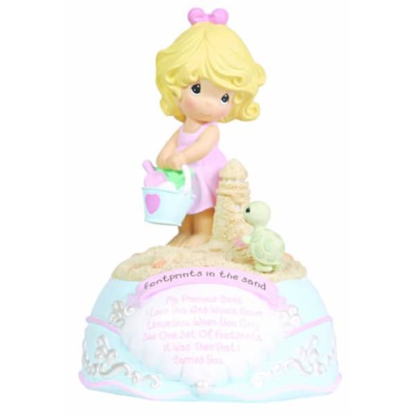 Precious Moments Footprints In The Sand Musical, Girl Precious Moments Footprints In The Sand Musical, Girl