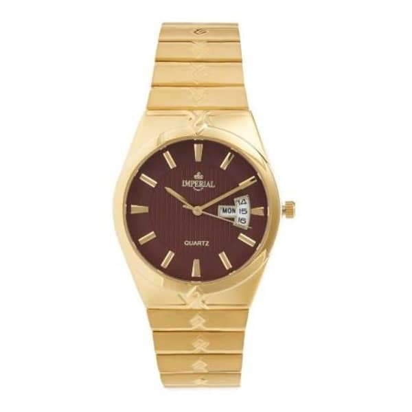 IMPERIAL Gold Metal Analog Watch For Men IMP.GS1502M1966