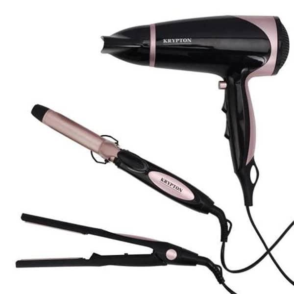 Krypton 3 in 1 Hair Dryer, Hair Straightener & Hair Curler KNHF6397