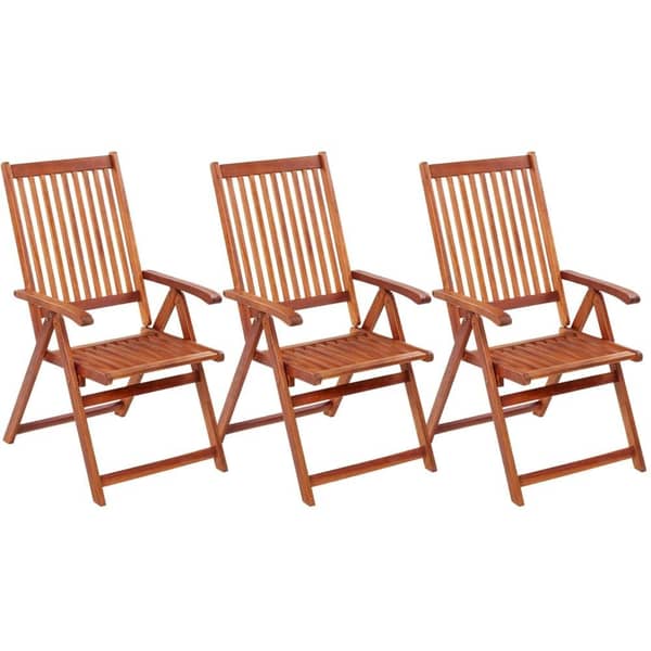 Vidaxl Folding Garden Chairs 3 Pcs Solid Acacia Wood Vidaxl Folding Garden Chairs 3 Pcs Solid Acacia Wood