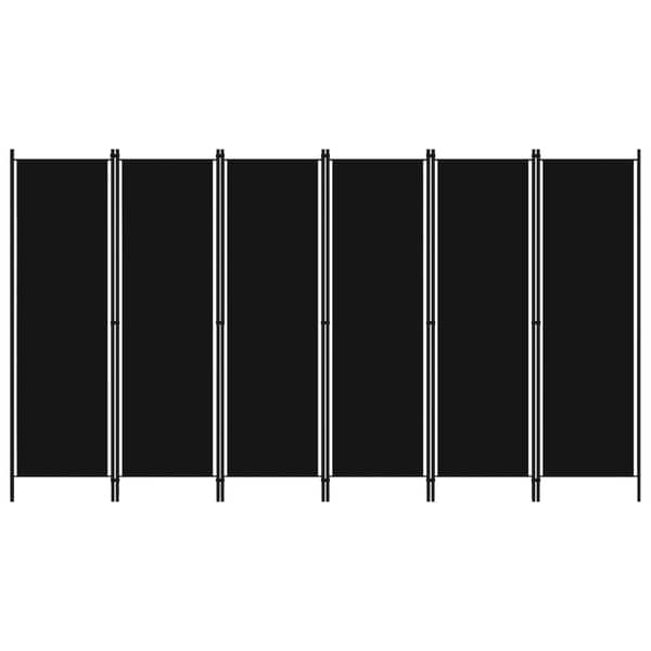 Vidaxl 6-panel Room Divider Black 300x180 Cm