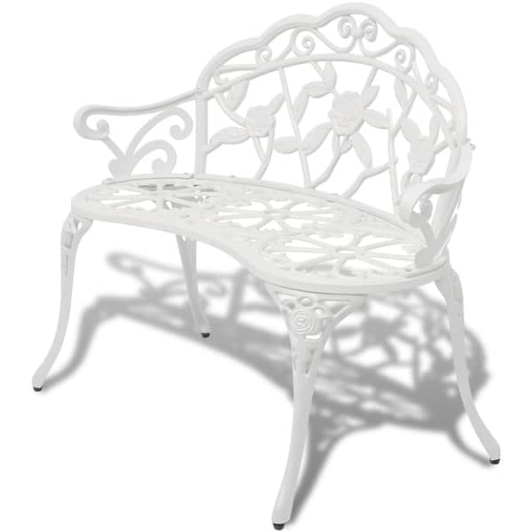 Vidaxl Garden Bench 100 Cm Cast Aluminium White