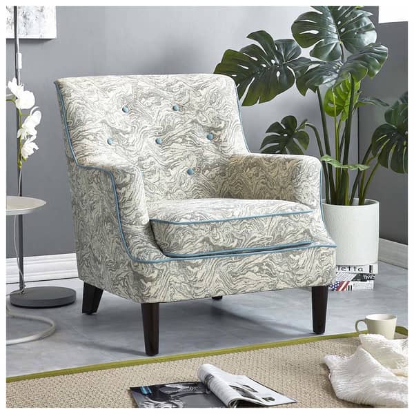 Molly Single Seater Armchair Teal/Beige/Grey