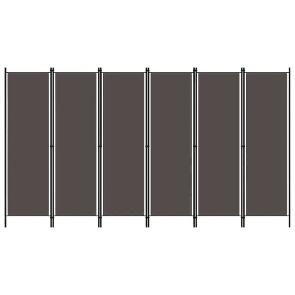 Vidaxl 6-panel Room Divider Anthracite 300x180 Cm Vidaxl 6-panel Room Divider Anthracite 300x180 Cm
