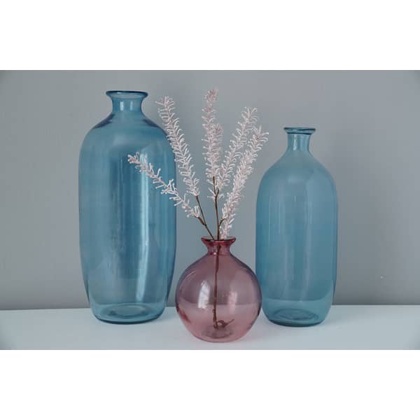 Gustov Recycled Glass Vase Peach 16x18cm Gustov Recycled Glass Vase Peach 16x18cm