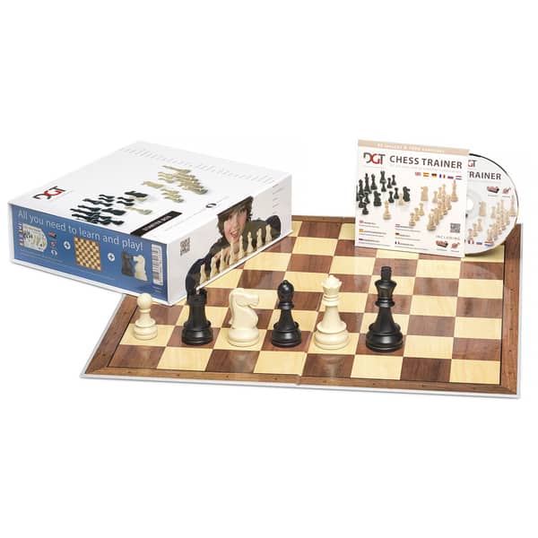 DGT Chess Starter Box Blue Board Pieces & Trainer Cd