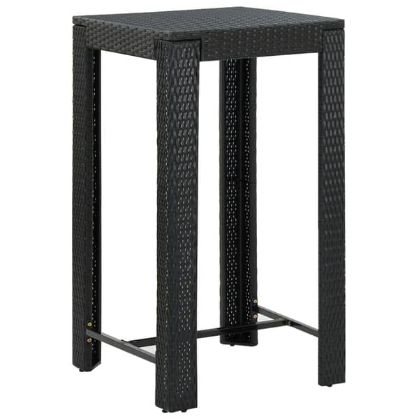 Vidaxl Garden Bar Table Black 60.5x60.5x110.5 Cm Poly Rattan Vidaxl Garden Bar Table Black 60.5x60.5x110.5 Cm Poly Rattan