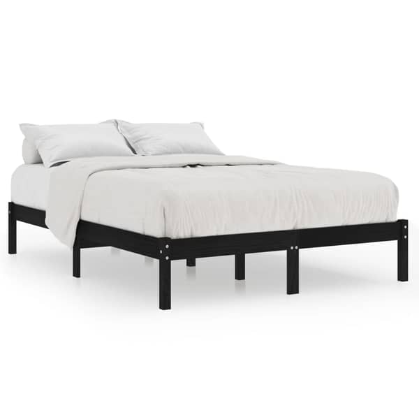 Vidaxl Bed Frame Black Solid Pinewood 180x200 Cm 6ft Super King Uk Vidaxl Bed Frame Black Solid Pinewood 180x200 Cm 6ft Super King Uk