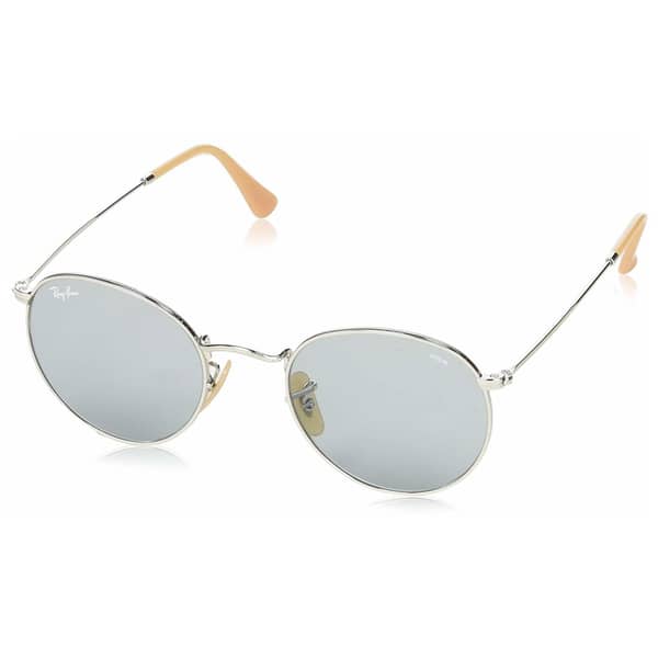 RayBan RB3447-906515-53 Full Rimmed Iconic Round Silver Uni Sunglasses