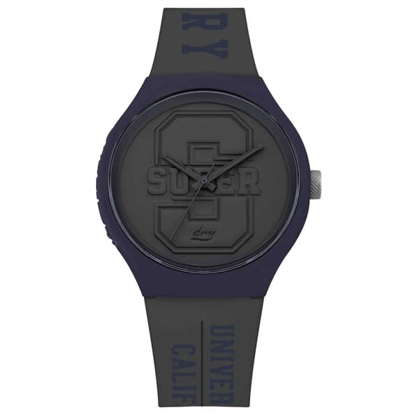 Superdry Urban Xl Varsity Grey Silicone Analog Men Watch