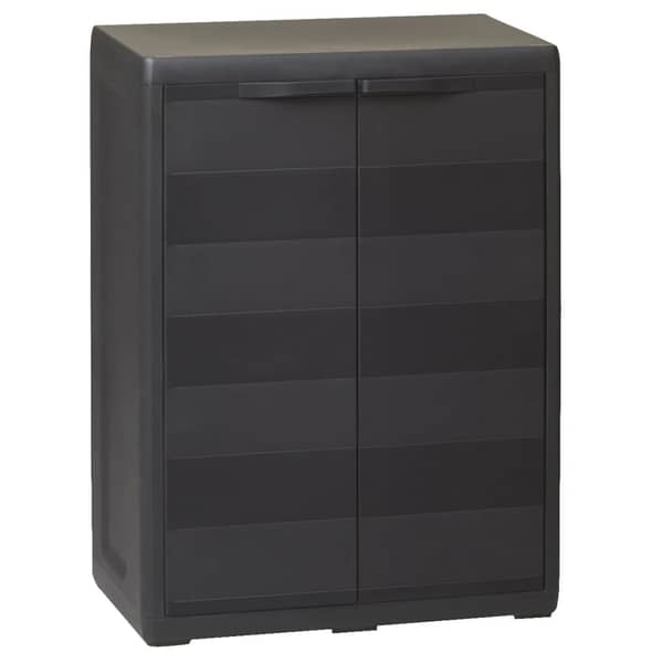 Vidaxl Garden Storage Cabinet With 1 Shelf Black Vidaxl Garden Storage Cabinet With 1 Shelf Black