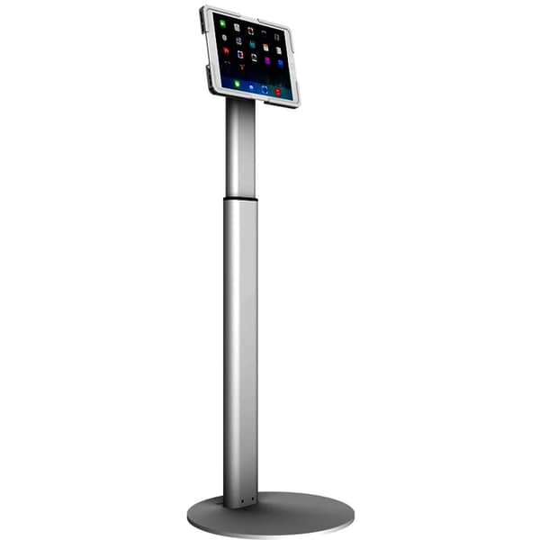Technomounts Universal Anti-theft Floor Tablet Stand Secure Tablet Stand Tablet Kiosk For Tablets Sizes 9.7'-13' , Adjustable Height Tablet Kiosk With 360 Degree Rotating Enclosure(black)