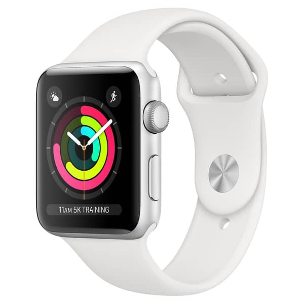 Apple Watch Series 3 GPS - 38mm Silver Aluminium Case with White Sports Band