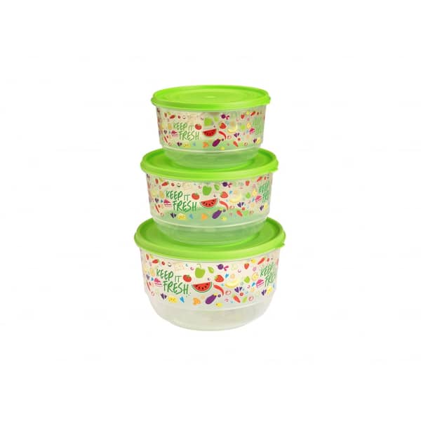 Trendy Round Food Saver With Iml Design 3 Pcs Set (1 L + 1,8 L + 2,6 L ) Trendy Round Food Saver With Iml Design 3 Pcs Set (1 L + 1,8 L + 2,6 L )