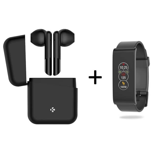 MyKronoz Zebuds Lite TWS Wireless Earbuds + Zefit4 HR Activity and Heart Rate Tracker MyKronoz Zebuds Lite TWS Wireless Earbuds + Zefit4 HR Activity and Heart Rate Tracker