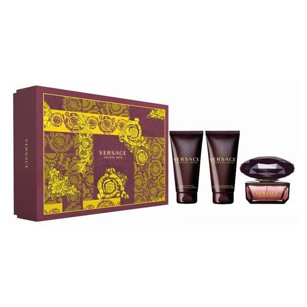 Versace Crystal Noir Gift Set For Women (Crystal Noir EDT 50ml + 50ml Body Lotion + 50ml Shower Gel)