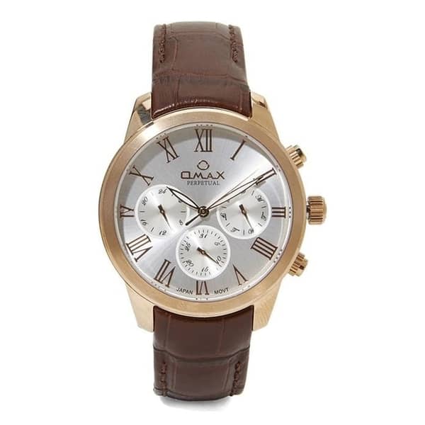 Omax PG10R65I Mens Multifunction Leather Watch Omax PG10R65I Mens Multifunction Leather Watch