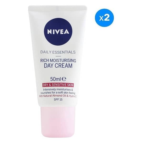 Nivea Rich Moisturising Day Cream 50ml Pack Of 2 Nivea Rich Moisturising Day Cream 50ml Pack Of 2