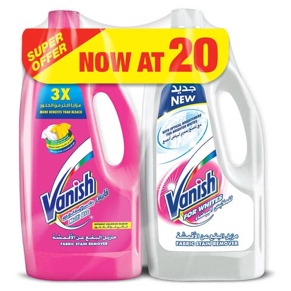 Vanish Stain Remover Liquid Colors + Whites 900ml TwinPack @30% Off Vanish Stain Remover Liquid Colors + Whites 900ml TwinPack @30% Off