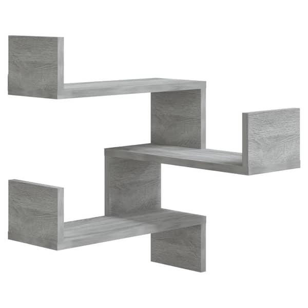 Vidaxl Wall Corner Shelf Grey Sonoma 40x40x50 Cm Engineered Wood