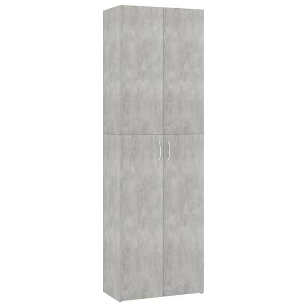 vidaXL Office Cabinet Concrete Grey 60x32x190 cm Engineered Wood vidaXL Office Cabinet Concrete Grey 60x32x190 cm Engineered Wood