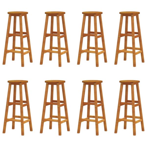 vidaXL Bar Stools 8 pcs Solid Wood Acacia vidaXL Bar Stools 8 pcs Solid Wood Acacia