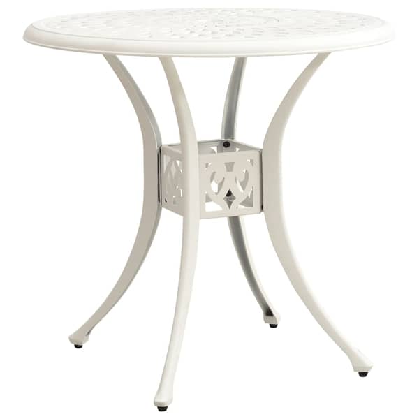 vidaXL Garden Table White 78x78x72 cm Cast Aluminium vidaXL Garden Table White 78x78x72 cm Cast Aluminium