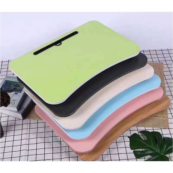 Lavish Wooden Folding Laptop Study Table Bed Sofa Stand Portable Computer Desk 1 Unit Random Color