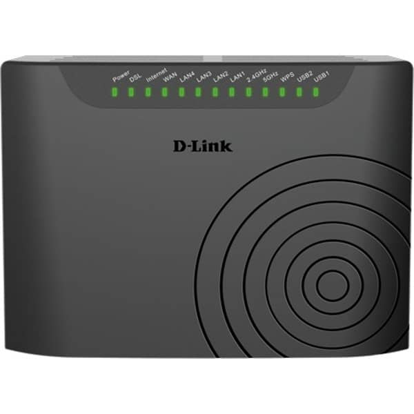 The DSL2877AL AC750 Dual Band 11AC ADSL2+ Four Port Wireless Router Black