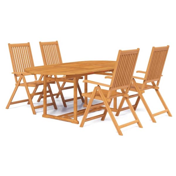 Vidaxl 5 Piece Garden Dining Set Solid Acacia Wood Vidaxl 5 Piece Garden Dining Set Solid Acacia Wood