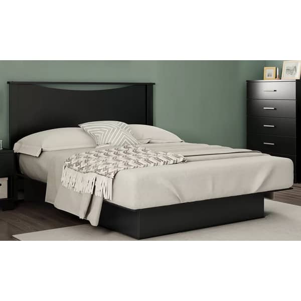 Gramercy Queen Platform Configurable Bedroom Set Super King Bedroom Set with Mattress Black
