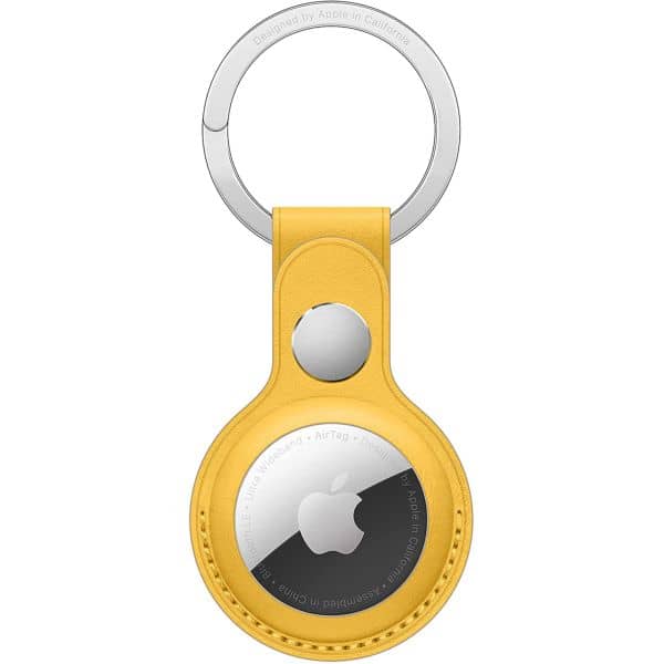 Apple AirTag Leather Key Ring Meyer Lemon Apple AirTag Leather Key Ring Meyer Lemon