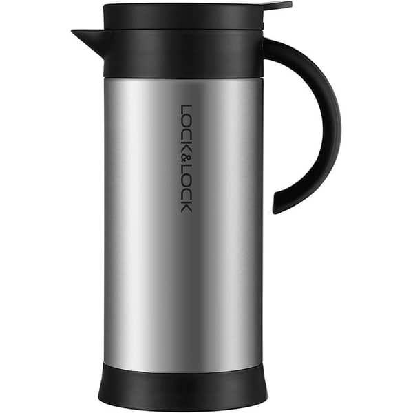 Lock & Lock Modern Vacuum Coffee Pot Stainless Steel 1 Liter Silver