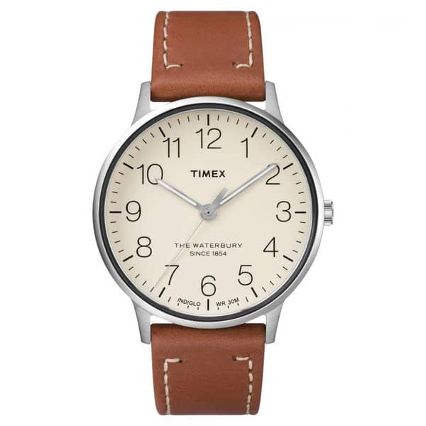 Timex Waterbury Brown Leather Men Watch TW2R25600