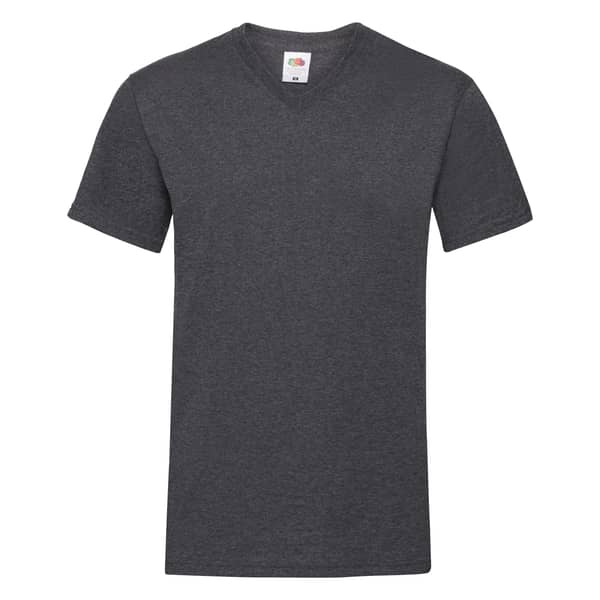 Fruit Of The Loom Valueweight V-Neck T-Shirt Deep Heather Grey Extra Large Fruit Of The Loom Valueweight V-Neck T-Shirt Deep Heather Grey Extra Large
