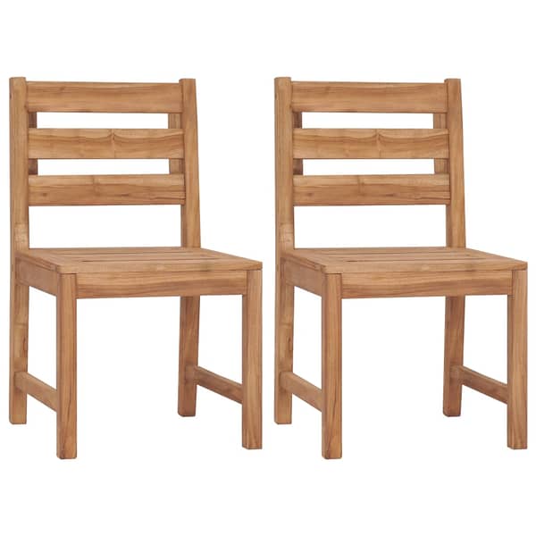 Vidaxl Garden Chairs 2 Pcs Solid Teak Wood