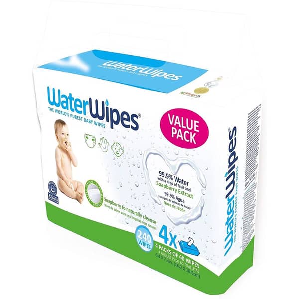 Waterwipes Baby Wipes with Soap Berry (Pack of 4pcs) Waterwipes Baby Wipes with Soap Berry (Pack of 4pcs)
