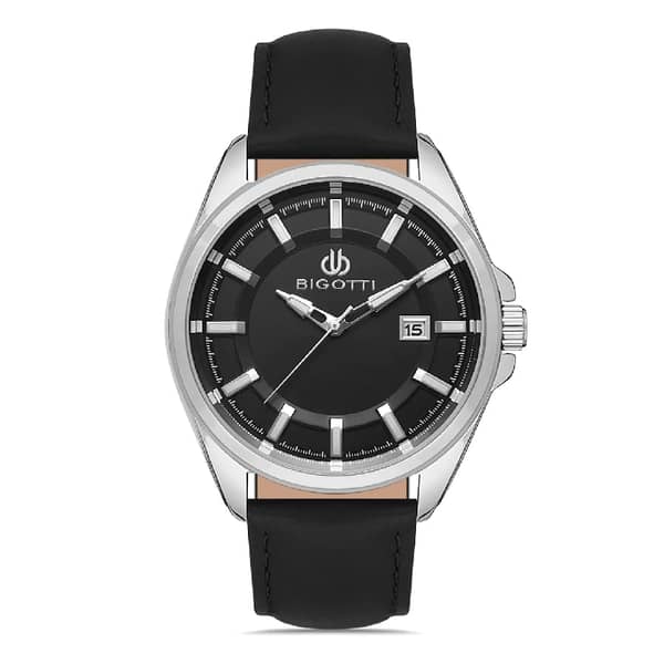 Bigotti Napoli Mens Leather Strap Watch - Bg.1.10327-1 Bigotti Napoli Mens Leather Strap Watch - Bg.1.10327-1