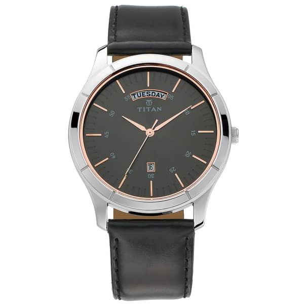 Titan, 1767SL02, Mens Watch Classique Collection Analog, Black Dial Black Leather Band Titan, 1767SL02, Mens Watch Classique Collection Analog, Black Dial Black Leather Band