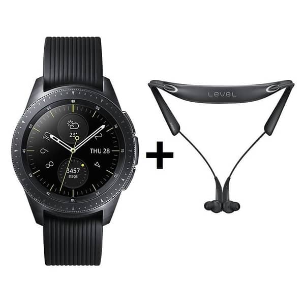 Samsung Galaxy Watch 42mm Midnight Black + Samsung Level U Pro Wireless Headphone
