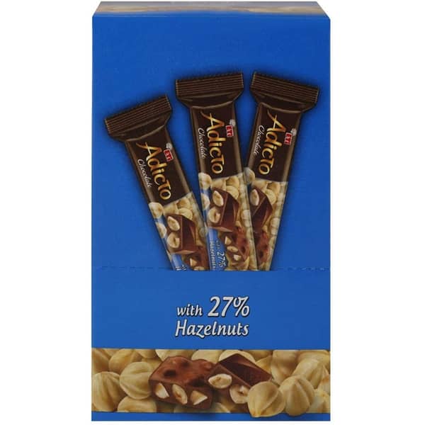 ETI Adicto Hazelnut Milk Chocolate 12 x 30 gm ETI Adicto Hazelnut Milk Chocolate 12 x 30 gm