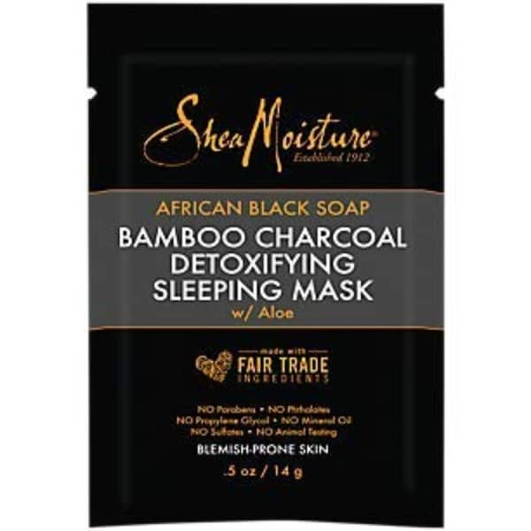 SheaMoisture African Black Soap Bamboo Charcoal Detoxifying Sleeping Mask With Aloe -