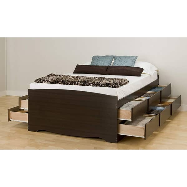 Chelsea Cherry King Mate Platform Storage Bed King Bed without Mattress Black