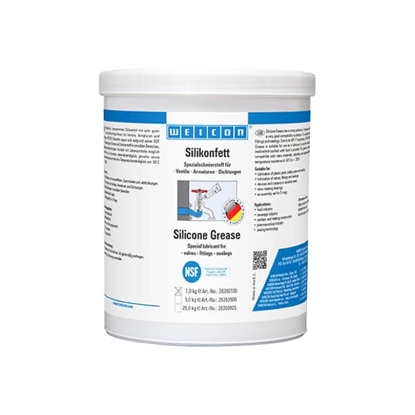 Weicon Silicone Grease 1 Kg, Lubricant For Valves, Fittings And Seals