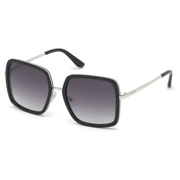 Guess GU7602-01B-56 Women's Sunglass Shiny Black/Grad Smoke Guess GU7602-01B-56 Women's Sunglass Shiny Black/Grad Smoke